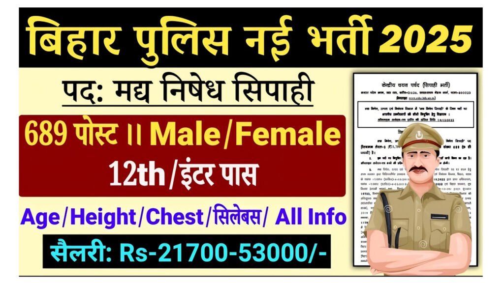 Bihar Police Excise Constable Recruitment 2025