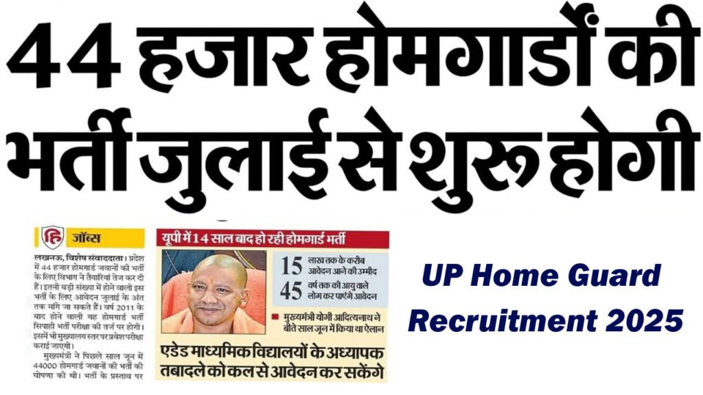 UP Police Home Guard Vacancy 2025